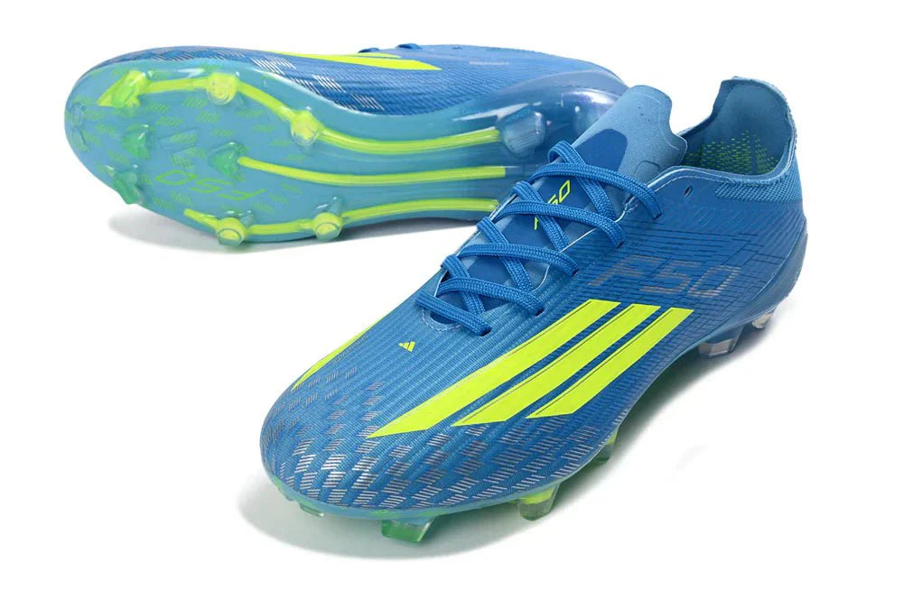 F50 Laced Elite FG Amarelo Solar/Azul Lúcido Ray