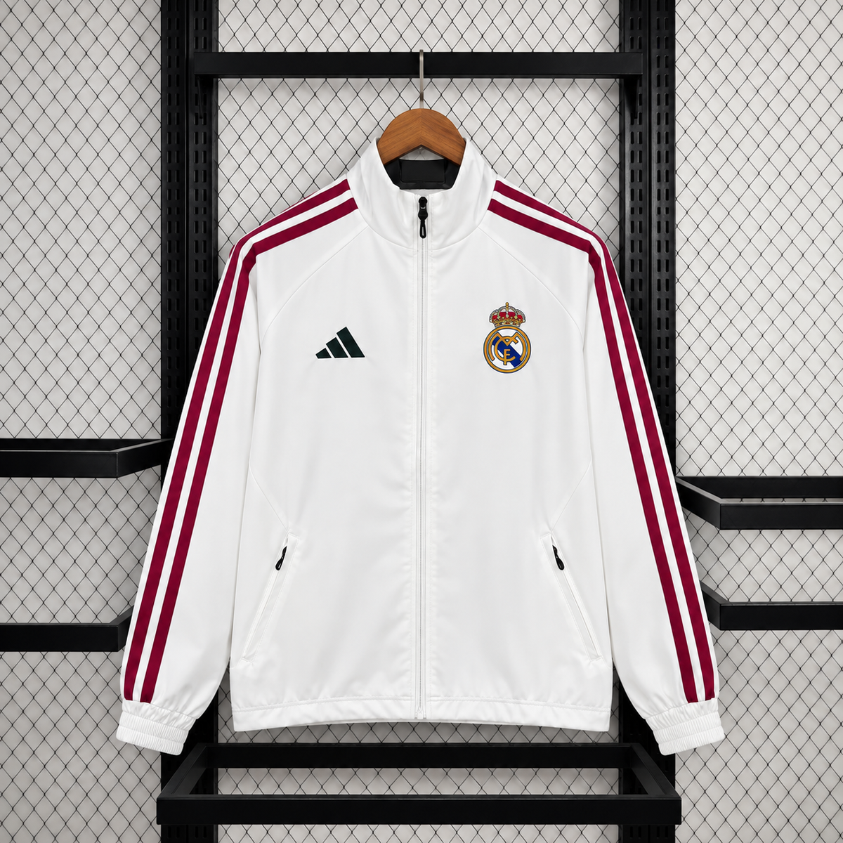 26-27 season Real Madrid white jacket casual training windproof jacket