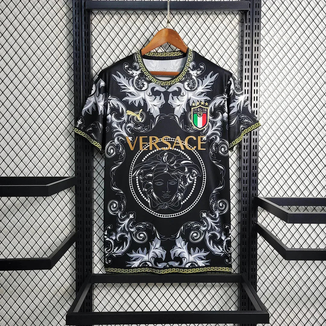 Italy × Versace 2024 Black Special Shirt